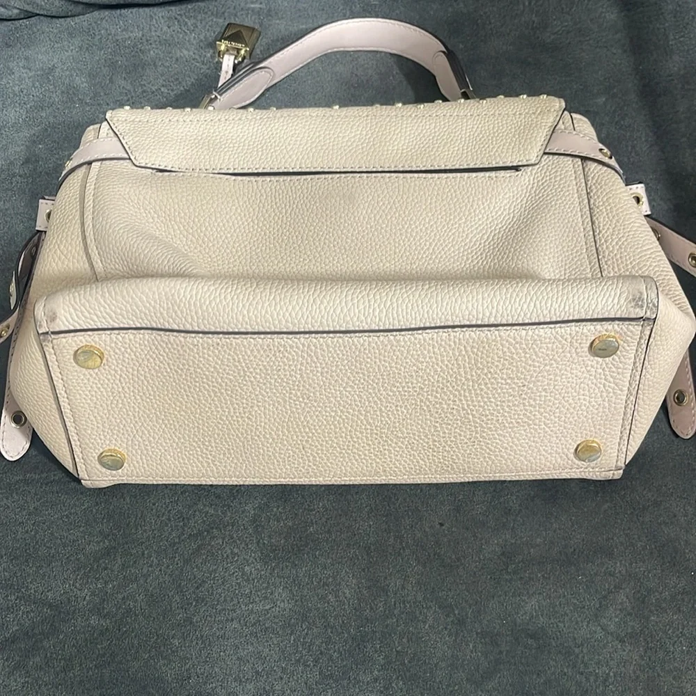 Michael Kors Bristol Studded Leather Satchel Crossbody Purse Shoulder Bag